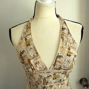 J.Crew Lighthouse Postcard Halter neck sun dress 0